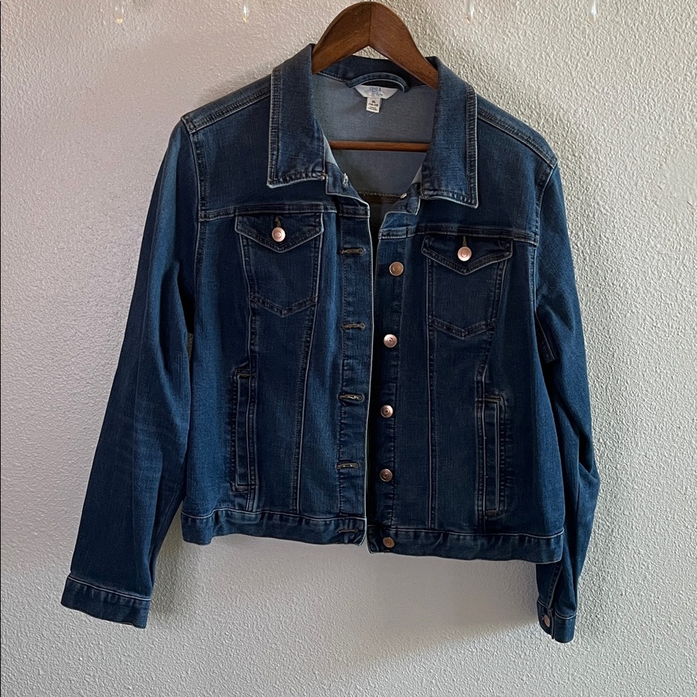 Time and Tru Dark Blue Jean Jacket
